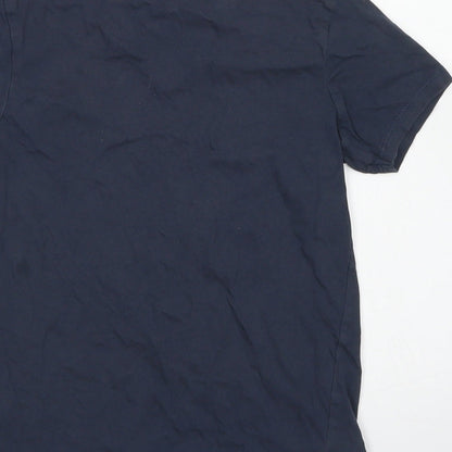 Primark Boys Blue  Cotton Basic T-Shirt Size 7-8 Years Crew Neck