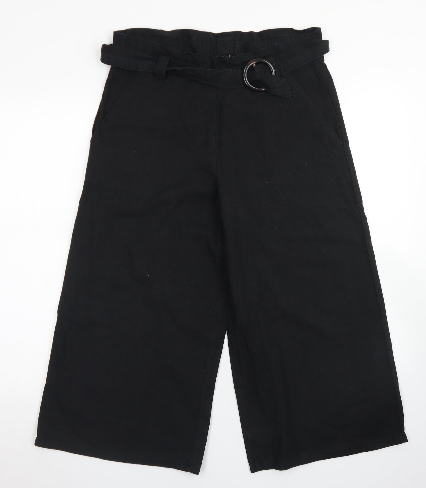 Cotton On Womens Black  Cotton Culotte Shorts Size 6 L20 in Regular