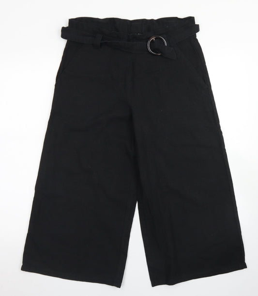 Cotton On Womens Black  Cotton Culotte Shorts Size 6 L20 in Regular