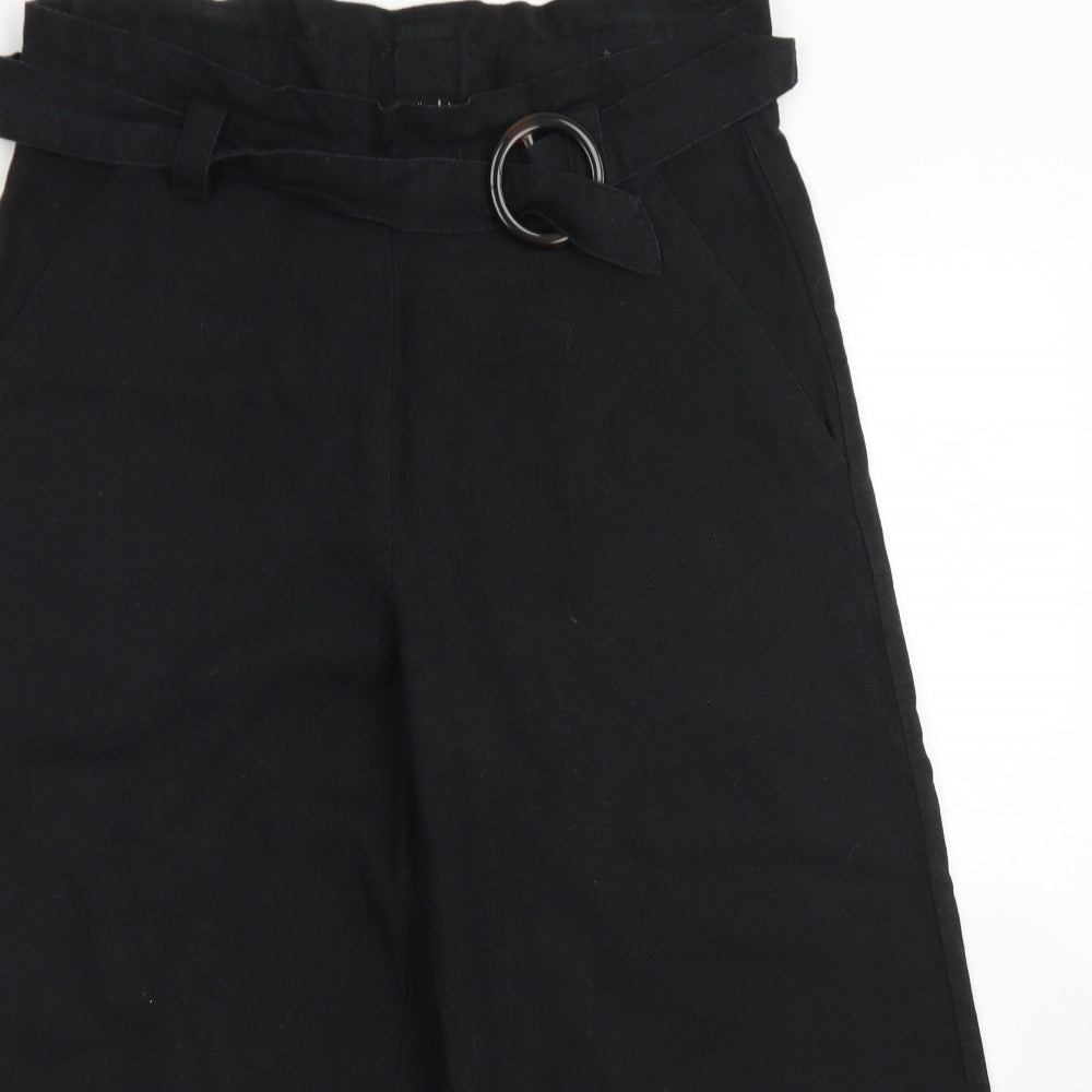 Cotton On Womens Black  Cotton Culotte Shorts Size 6 L20 in Regular