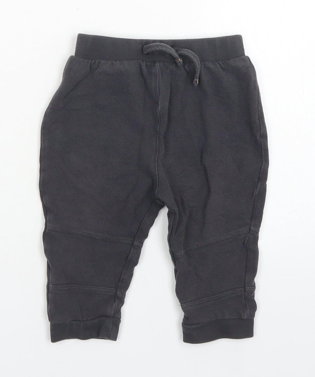 TU Girls Grey  Cotton Jogger Trousers Size 9-12 Months  Drawstring