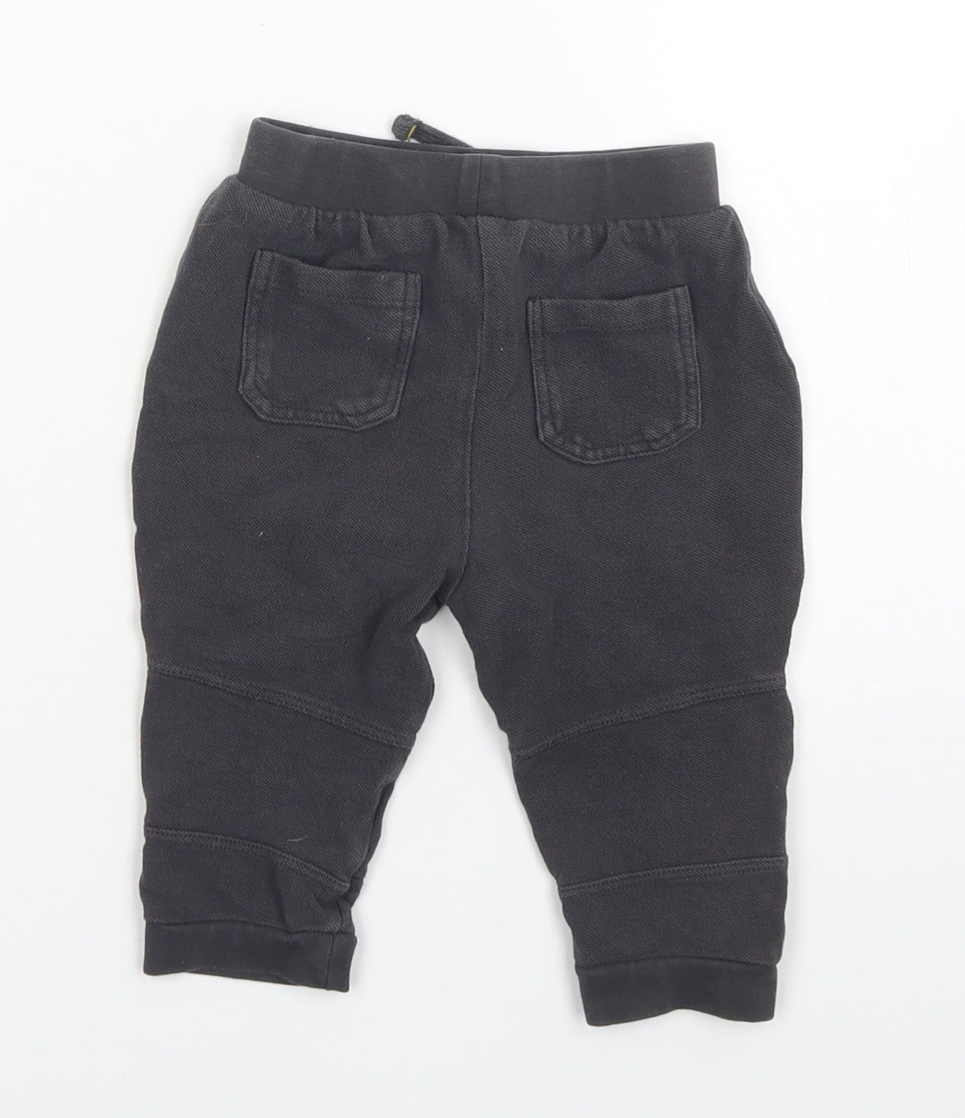TU Girls Grey  Cotton Jogger Trousers Size 9-12 Months  Drawstring