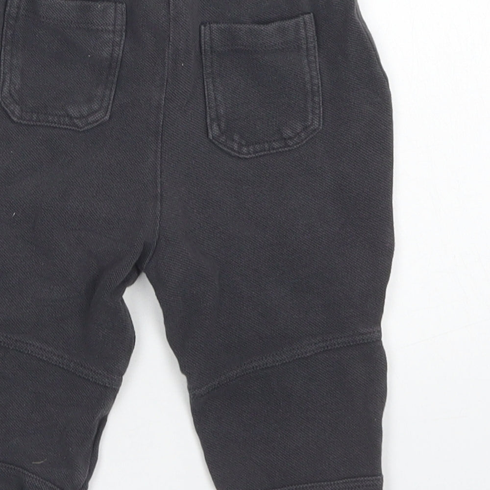 TU Girls Grey  Cotton Jogger Trousers Size 9-12 Months  Drawstring