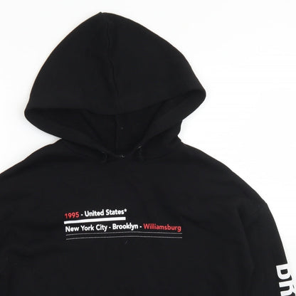 915 Generation Girls Black  Polyester Pullover Hoodie Size 12-13 Years   - Cropped