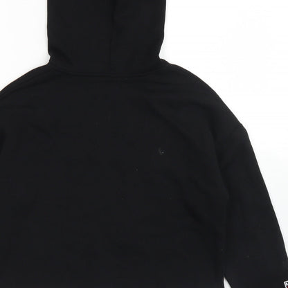 915 Generation Girls Black  Polyester Pullover Hoodie Size 12-13 Years   - Cropped