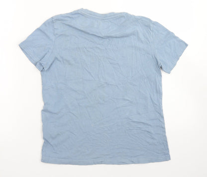 Farah Jeans Boys Blue  Cotton Basic T-Shirt Size 10-11 Years Crew Neck
