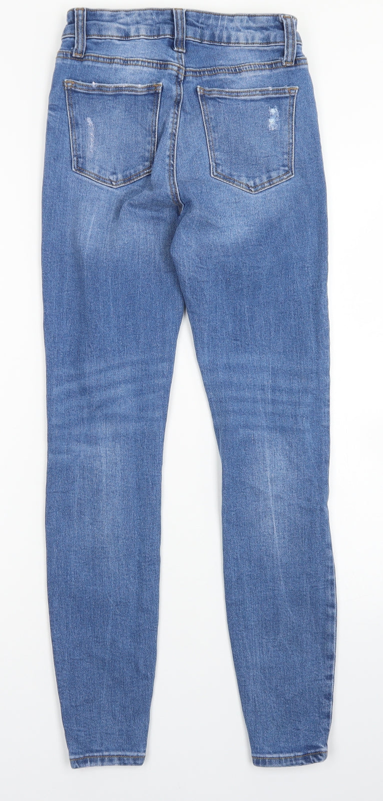 Denim Co Womens Blue  Cotton Skinny Jeans Size 6 L27 in Regular Button