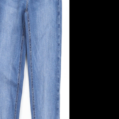Denim Co Womens Blue  Cotton Skinny Jeans Size 6 L27 in Regular Button