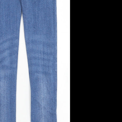 Denim Co Womens Blue  Cotton Skinny Jeans Size 6 L27 in Regular Button