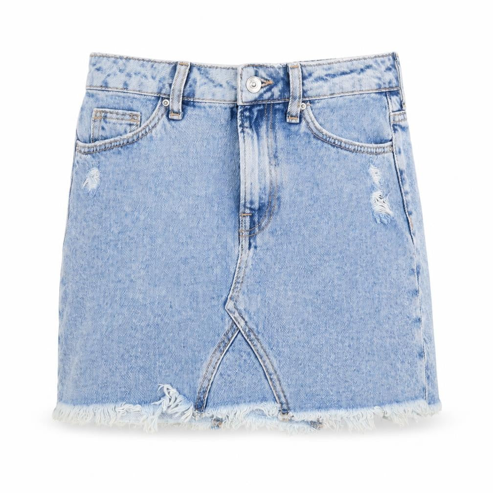 Womens UK Size 8 Divided A-Line Denim Skirt