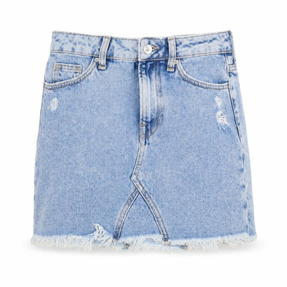 Womens UK Size 8 Divided A-Line Denim Skirt