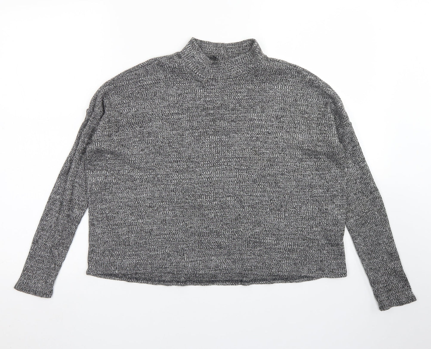 Womens UK Size S Divided Grey Basic T-Shirt