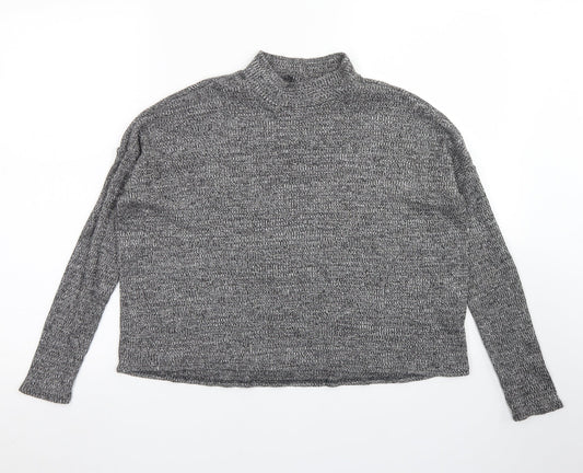 Womens UK Size S Divided Grey Basic T-Shirt