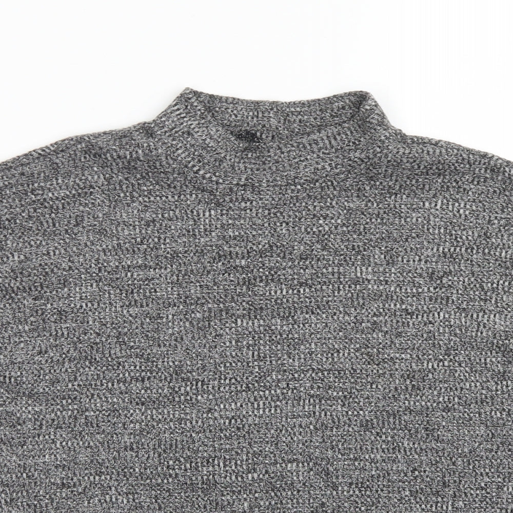 Womens UK Size S Divided Grey Basic T-Shirt