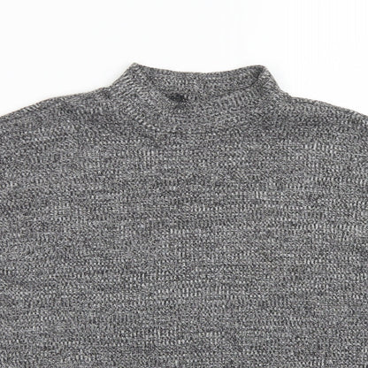 Womens UK Size S Divided Grey Basic T-Shirt