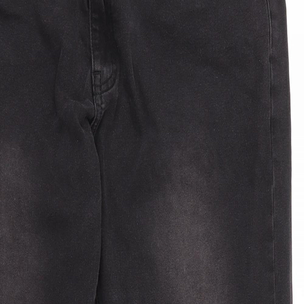 SheIn Womens Black  Cotton Tapered Jeans Size 36 in L29 in Regular Zip
