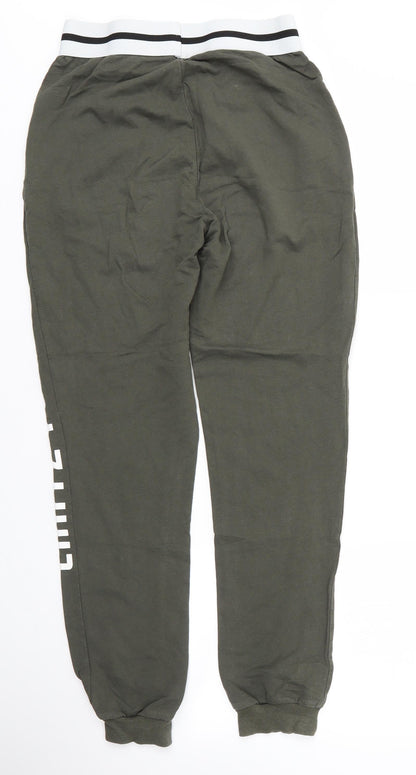 Womens UK Size 12 Select Regular Fit Sweatpants Green Trousers