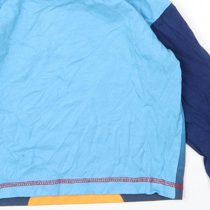Hey Duggie Boys Blue  Cotton Basic T-Shirt Size 12 Months Round Neck