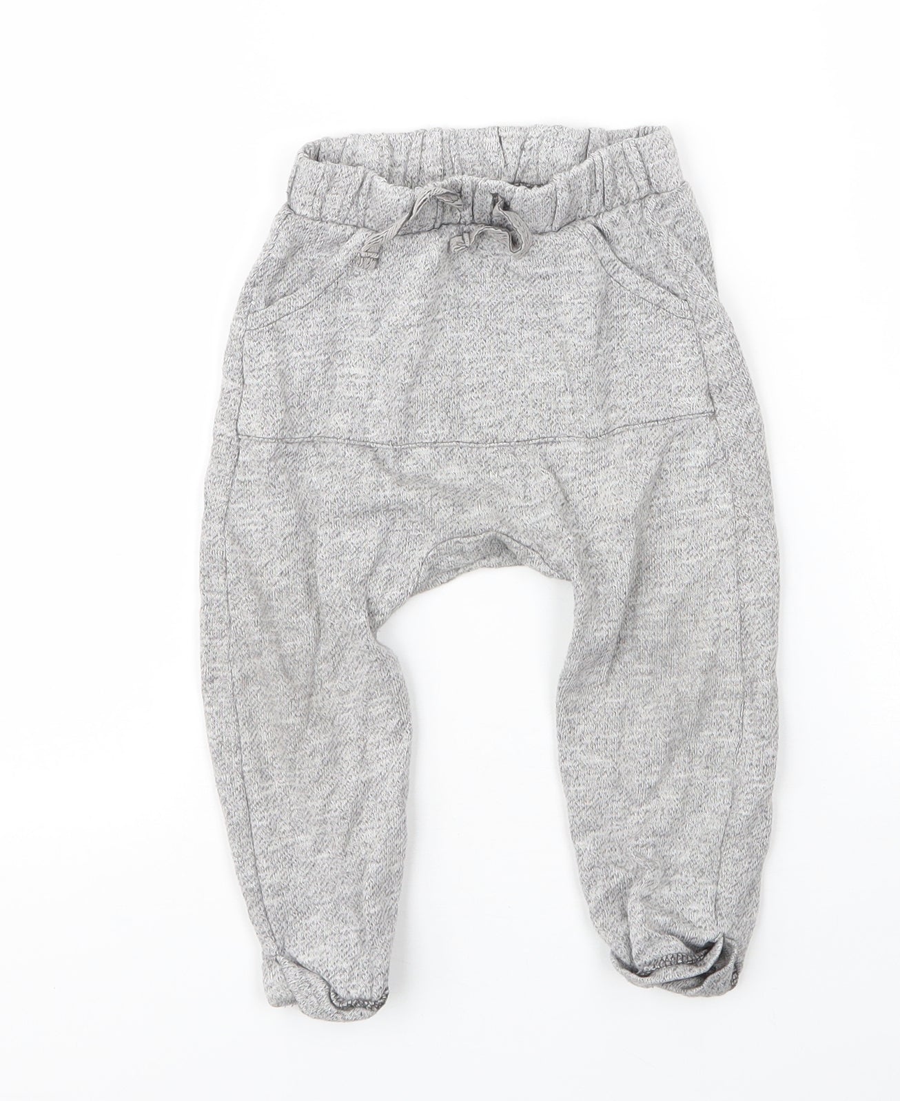 TU Baby Grey  Cotton Capri Leggings Size 12 Months  Drawstring