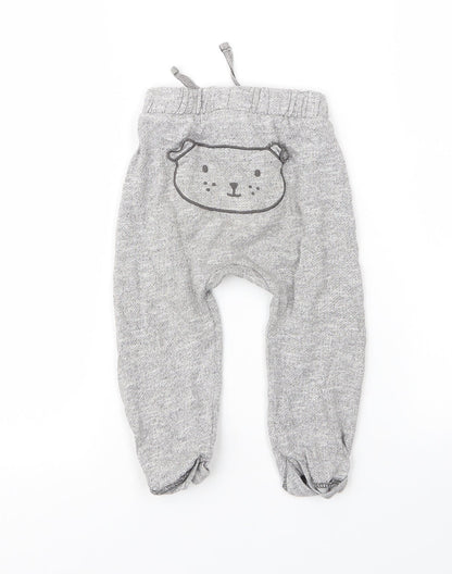 TU Baby Grey  Cotton Capri Leggings Size 12 Months  Drawstring