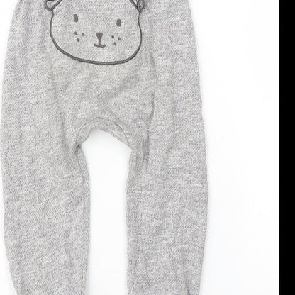 TU Baby Grey  Cotton Capri Leggings Size 12 Months  Drawstring