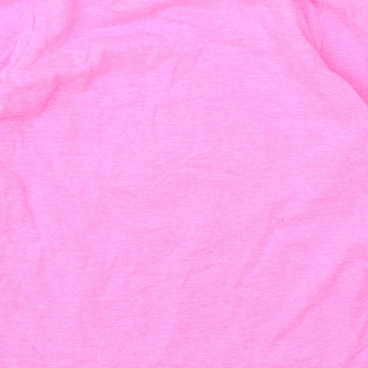 NEXT Girls Pink  Cotton Basic T-Shirt Size 2 Years Round Neck  - Unicorn