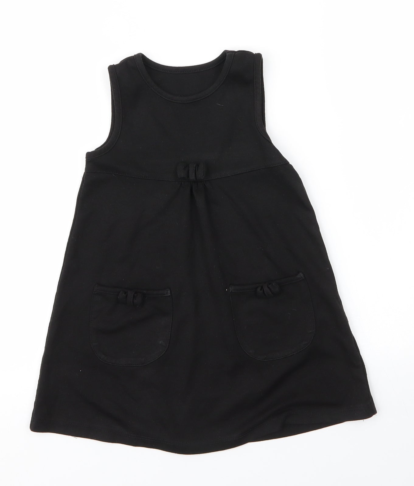 Lily & Dan Girls Black  Viscose A-Line  Size 3 Years  Round Neck
