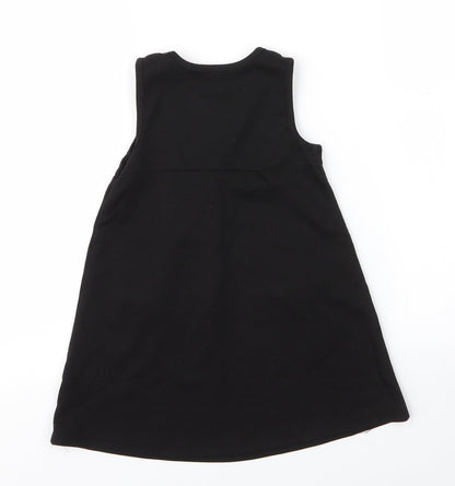Lily & Dan Girls Black  Viscose A-Line  Size 3 Years  Round Neck