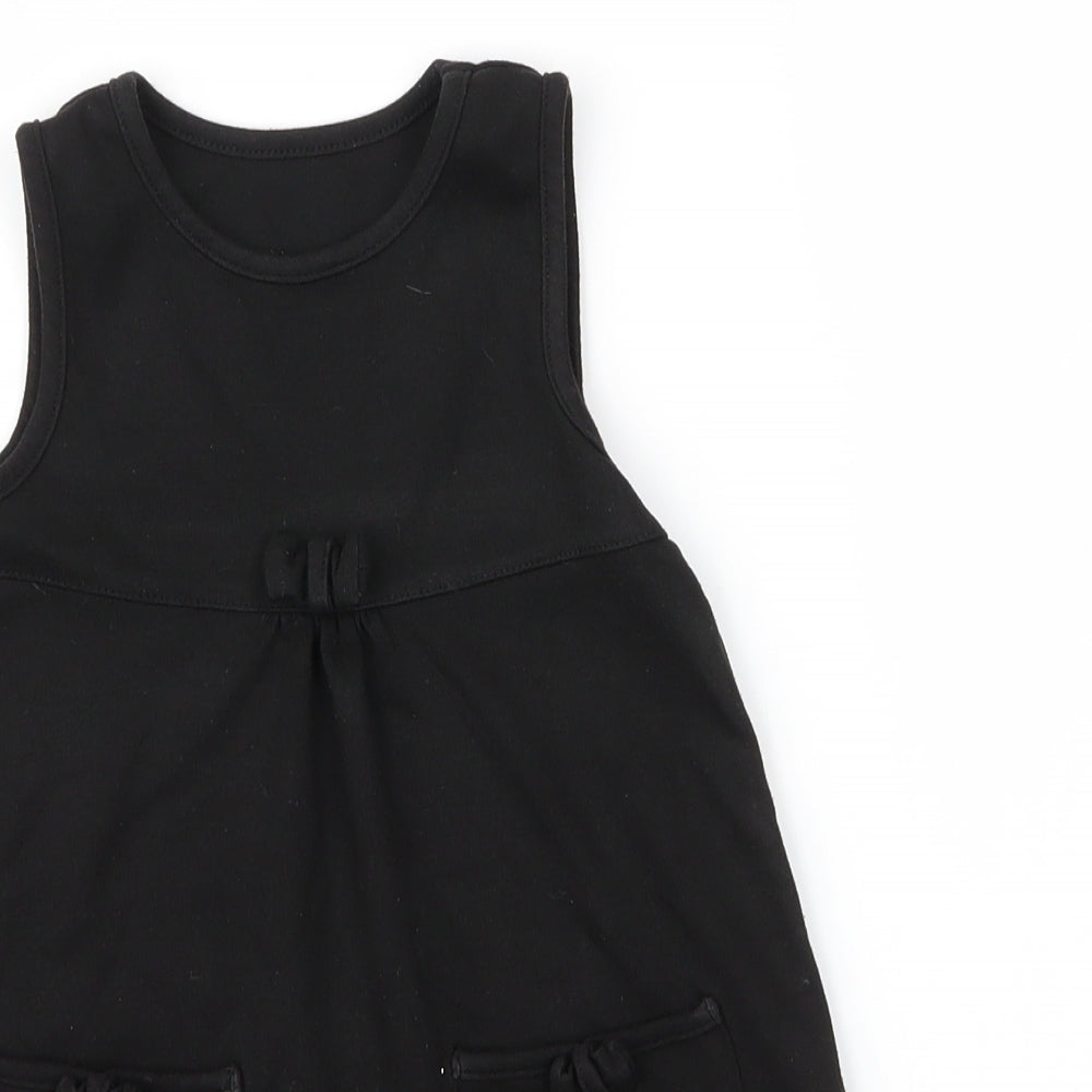 Lily & Dan Girls Black  Viscose A-Line  Size 3 Years  Round Neck