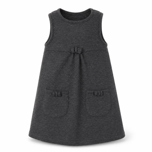 Lily & Dan Girls Grey  Viscose A-Line  Size 3 Years  Round Neck