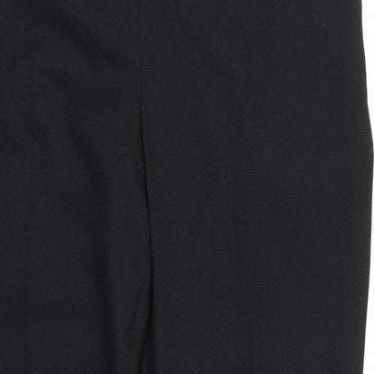 Dorothy Perkins Womens Black  Polyester Carrot Trousers Size 10 L27 in Regular Zip