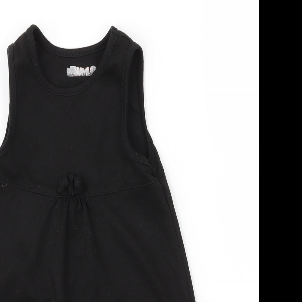 Lily & Dan Girls Black  Viscose A-Line  Size 3 Years  Round Neck