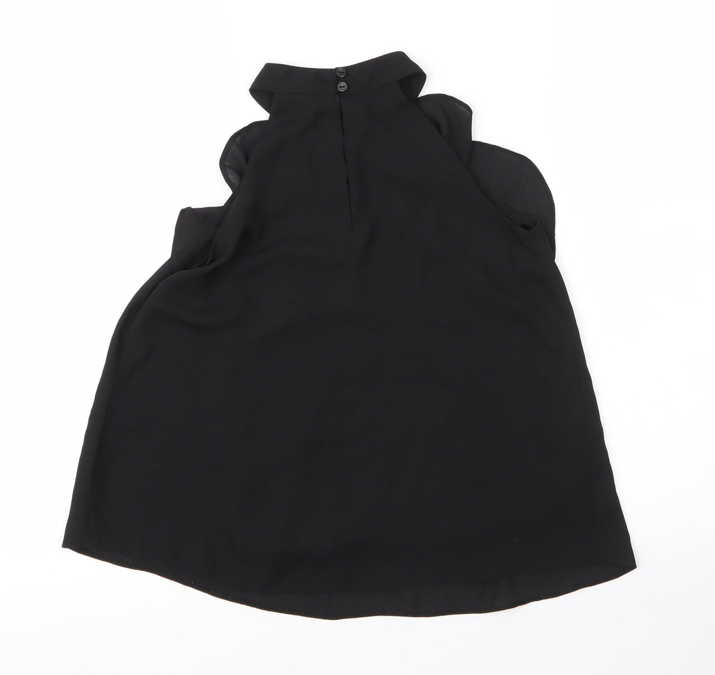 Matalan Girls Black  Polyester Basic Blouse Size 11 Years Round Neck