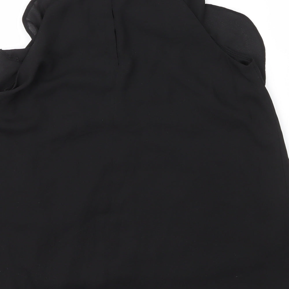 Matalan Girls Black  Polyester Basic Blouse Size 11 Years Round Neck