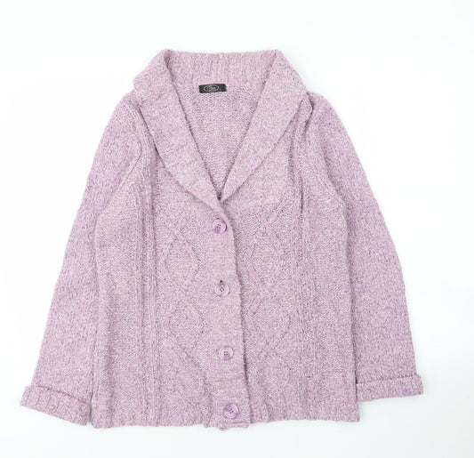 Womens UK Size S BM Purple Cardigan Jumper