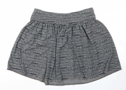 Gap Womens Grey Striped Polyester A-Line Skirt Size S