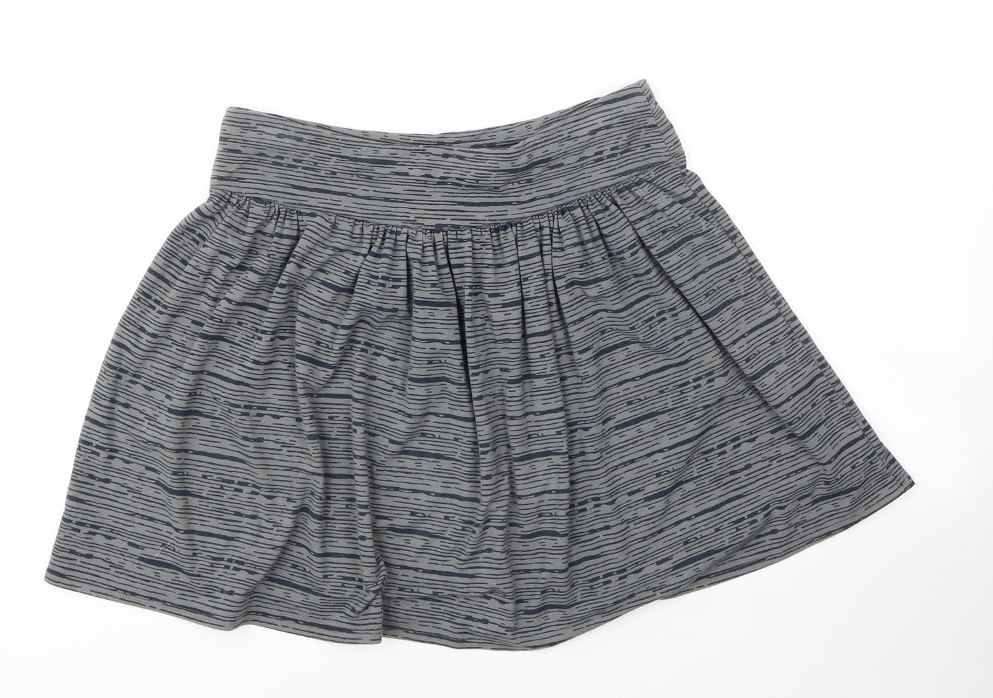 Gap Womens Grey Striped Polyester A-Line Skirt Size S