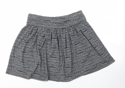 Gap Womens Grey Striped Polyester A-Line Skirt Size S