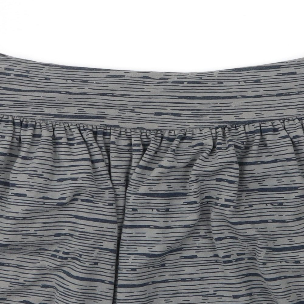 Gap Womens Grey Striped Polyester A-Line Skirt Size S