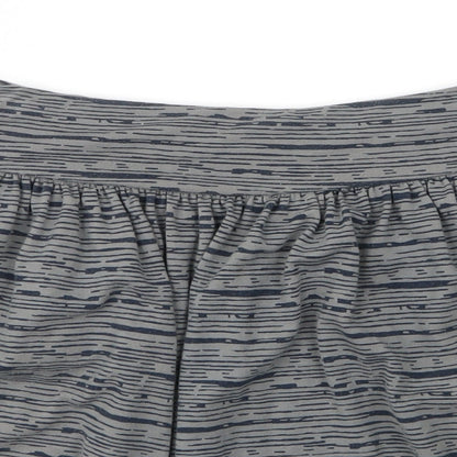 Gap Womens Grey Striped Polyester A-Line Skirt Size S