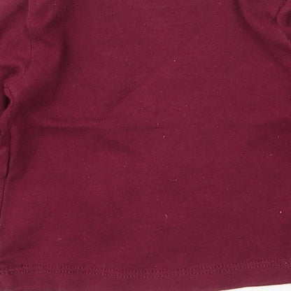 H&M Baby Purple  Cotton Basic T-Shirt Size 0-3 Months Round Neck