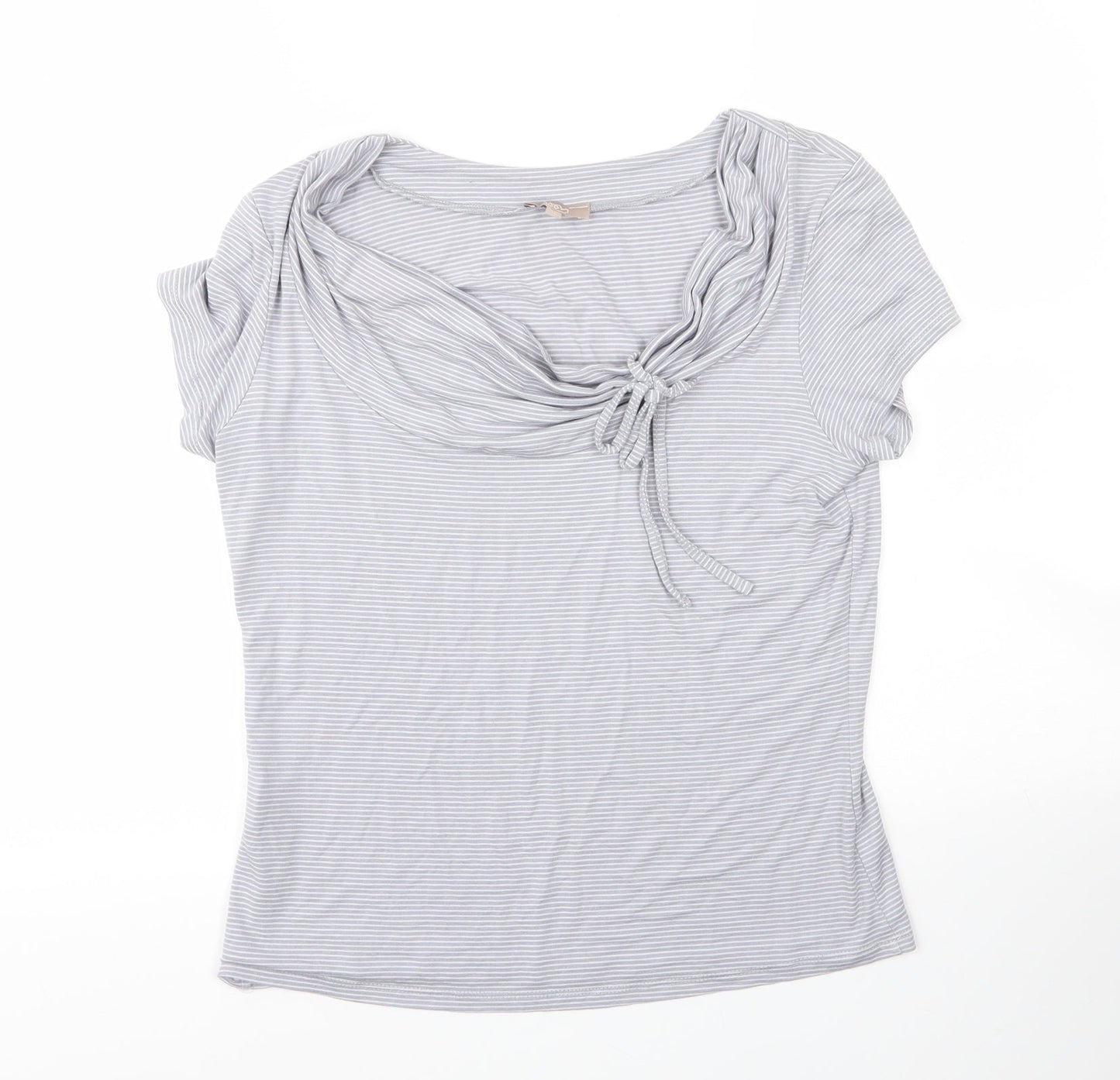 Womens UK Size 12 Soon Grey Basic Blouse
