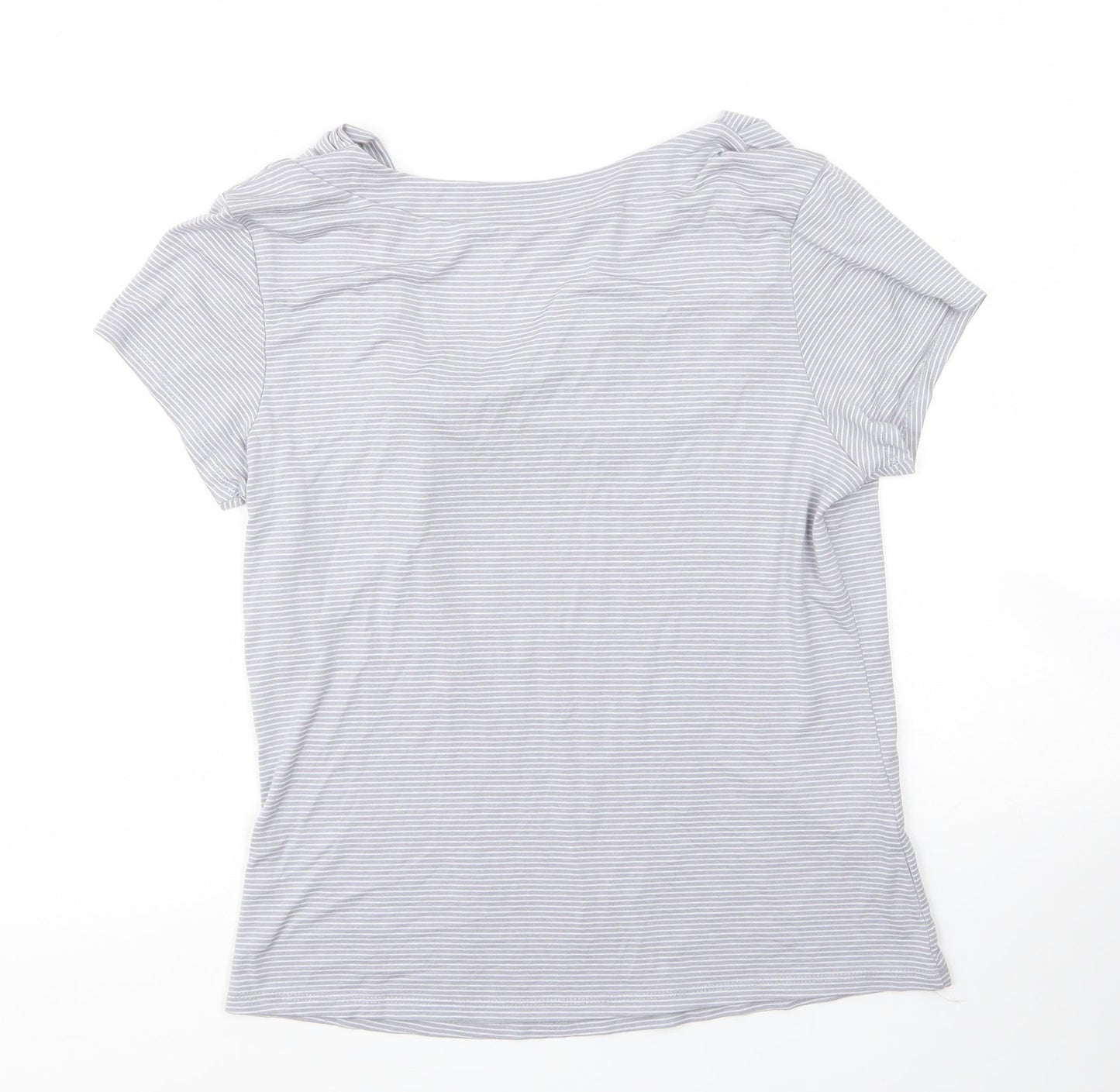 Womens UK Size 12 Soon Grey Basic Blouse
