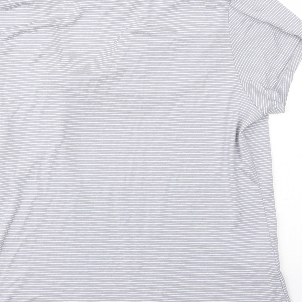 Womens UK Size 12 Soon Grey Basic Blouse