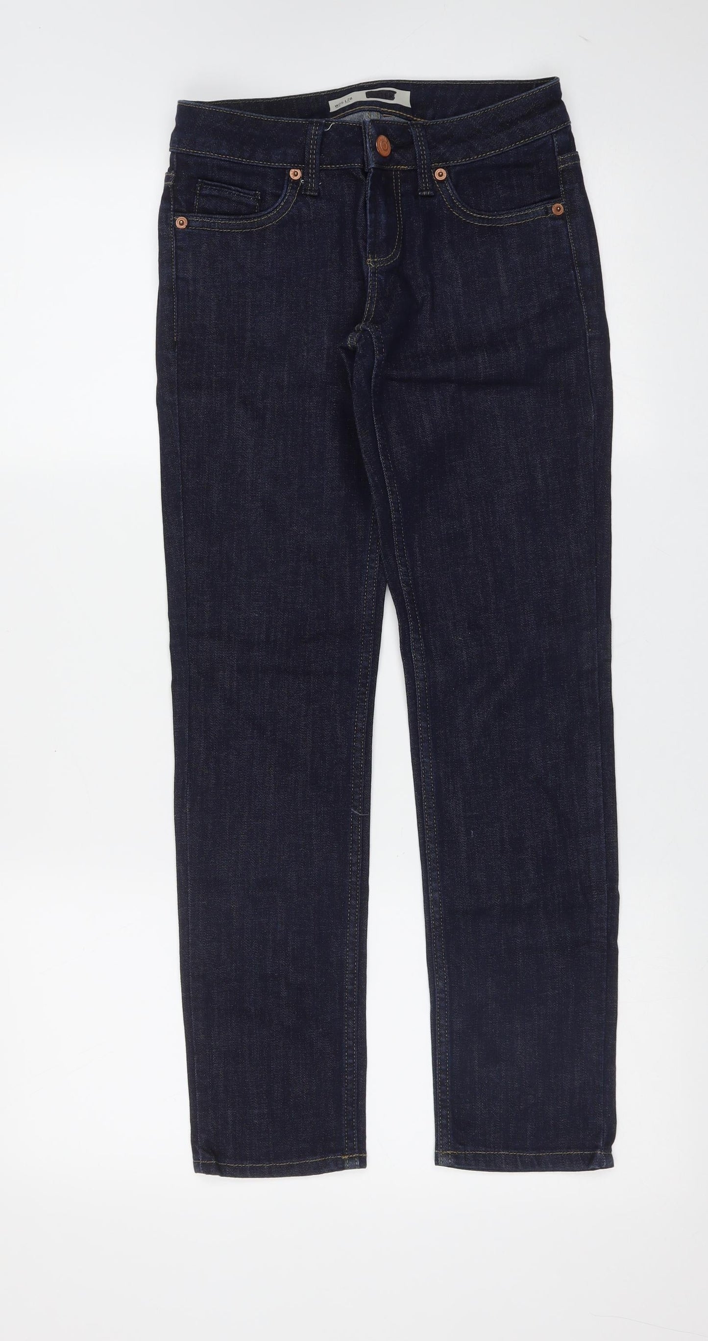 Womens UK Size 25 in Marks and Spencer Regular Fit Straight Blue Jeans