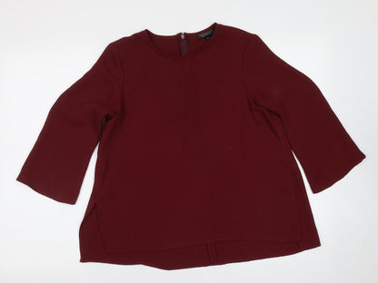 Womens UK Size 6 Topshop Red Basic Blouse