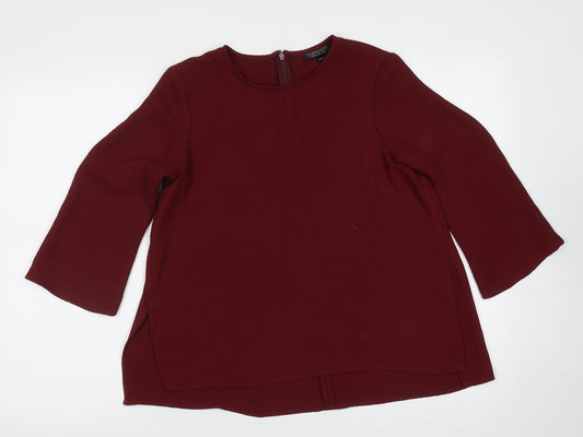 Womens UK Size 6 Topshop Red Basic Blouse