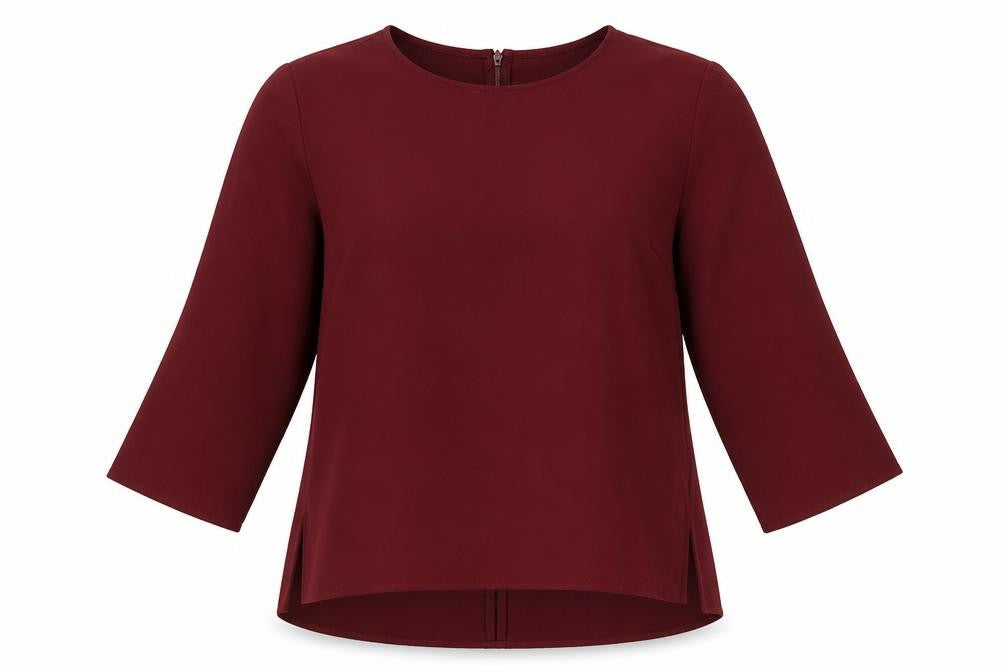 Womens UK Size 6 Topshop Red Basic Blouse