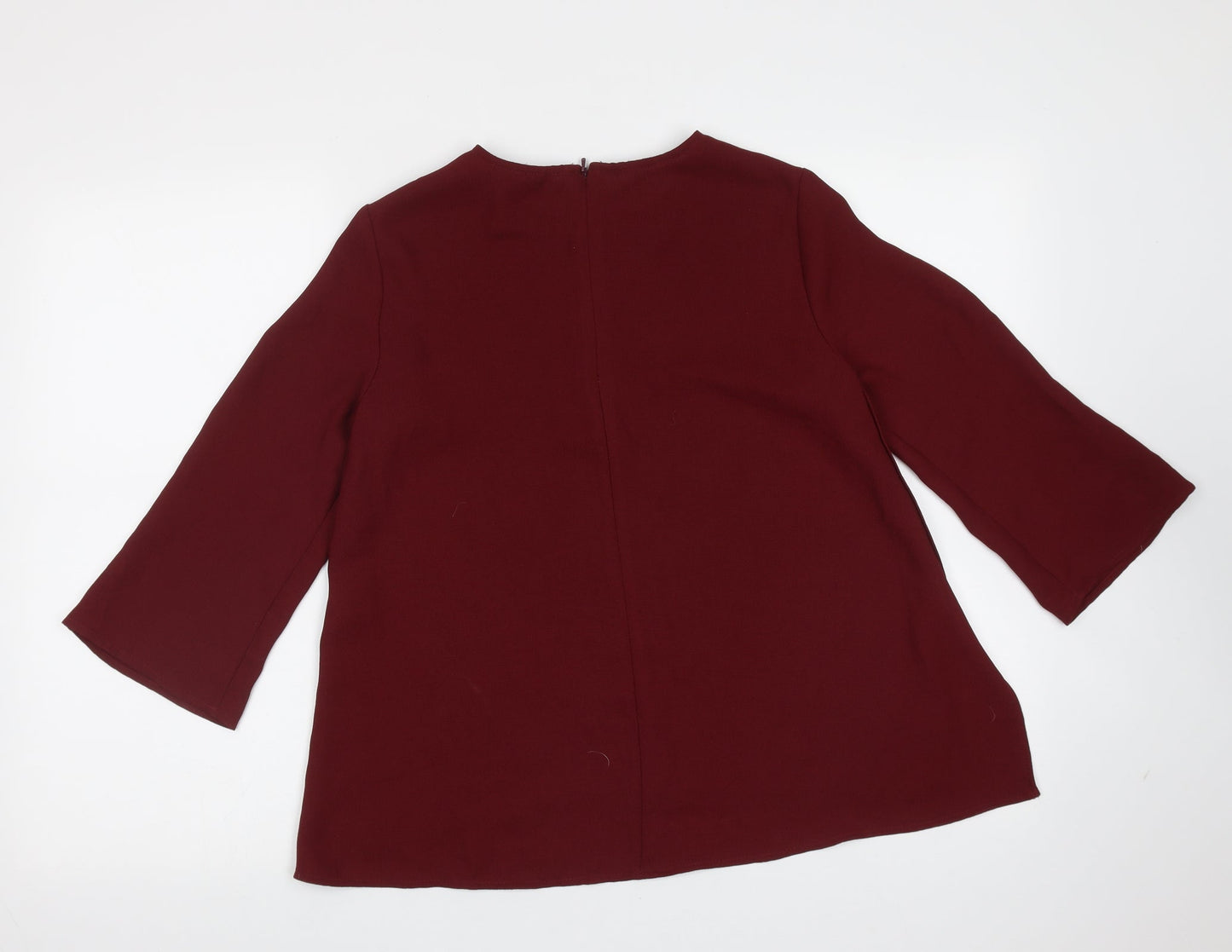 Womens UK Size 6 Topshop Red Basic Blouse