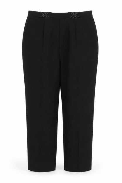 Bonmarché Womens Black Polyester Trousers Size 14 L27 in Regular
